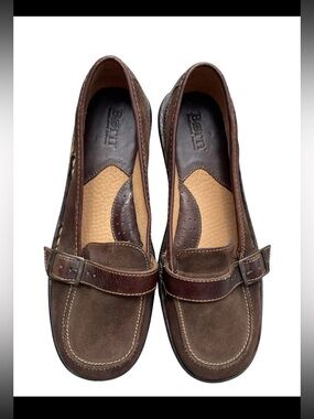 Born W61299 Mary Janes Flats Brown Suede/Leather Women’s 9/40.5 Poetcore Library